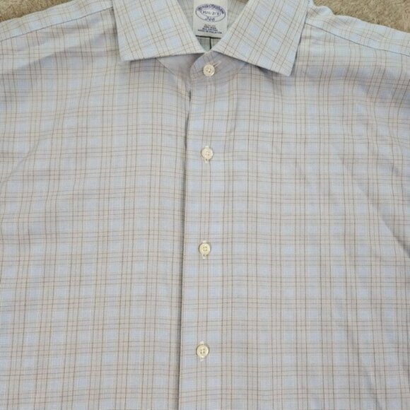 Brooks Brothers Dress Shirt Slim Fit All Cotton Non-Iron Men's Size 15.5 2/3 - Picture 4 of 10